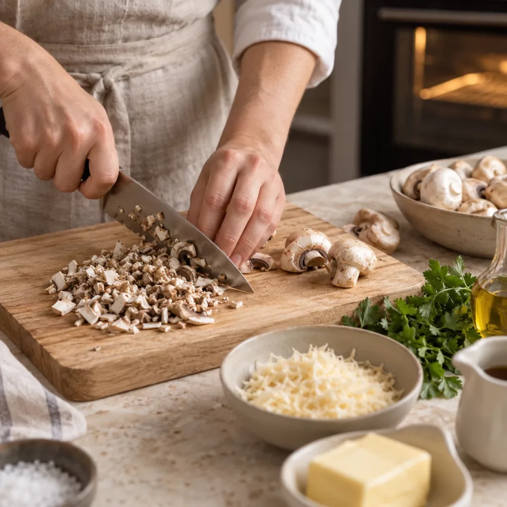 Geste pour Pennes aux champignons, parmesan et jus Geste pour Pennes aux champignons, parmesan et jus — illustration