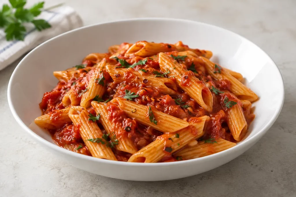 Penne à l’arrabbiata Penne à l’arrabbiata — illustration