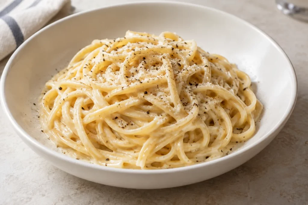 Linguine cacio e pepe Linguine cacio e pepe — illustration