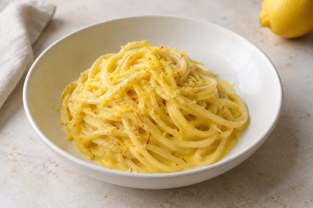 Linguine au citron et au safran Linguine au citron et au safran — illustration