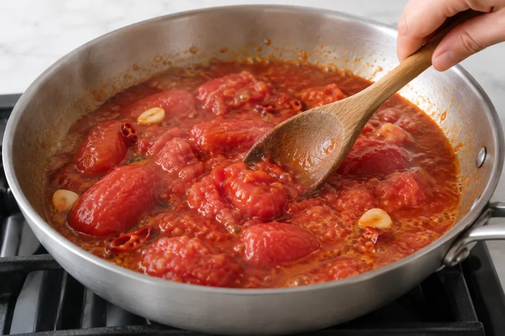 Geste pour Penne à l’arrabbiata Geste pour Penne à l’arrabbiata — illustration