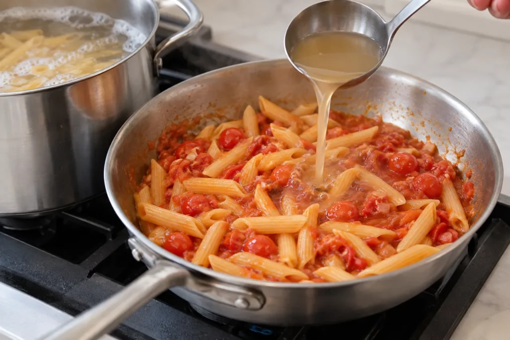 Geste pour Penne au homard et aux tomates cerises Geste pour Penne au homard et aux tomates cerises — illustration