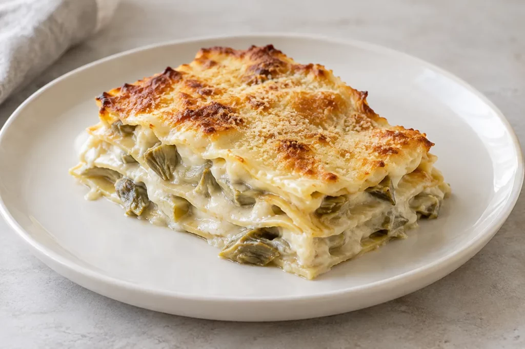 Lasagnes aux artichauts et au parmesan Lasagnes aux artichauts et au parmesan — illustration