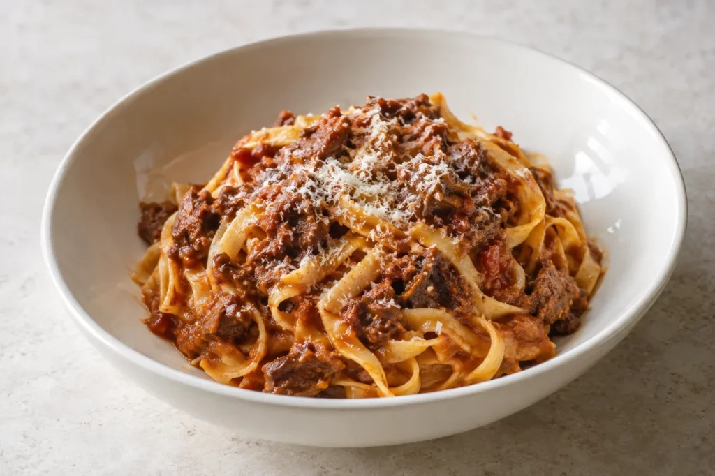 Tagliatelles au ragù de sanglier Tagliatelles au ragù de sanglier — illustration